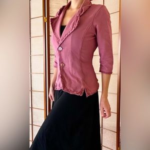 Nick & Mo exclusive collection 100% cotton dusky rose pink half sleeve blazer